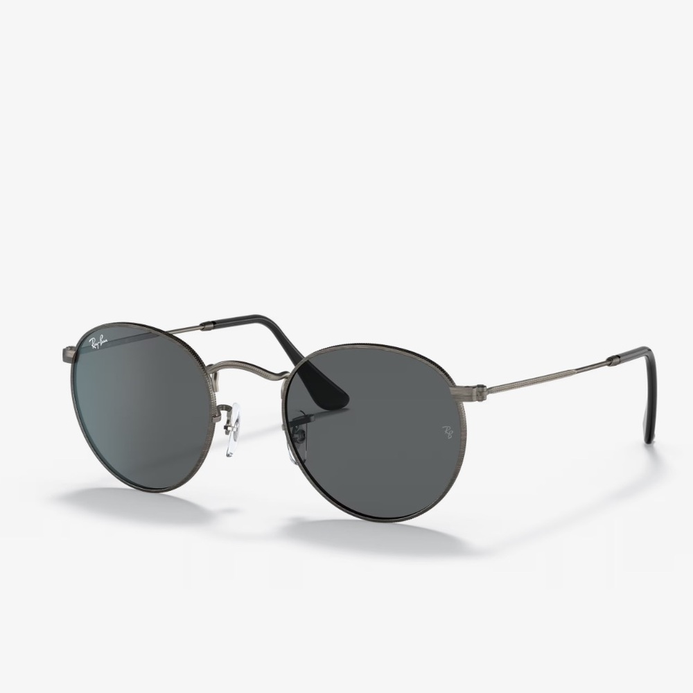 Ray-Ban Polarized Round Metal Sunglasses in Gunmetal